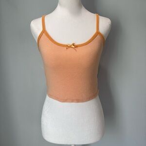 Cropped Cami Tank Top with Bow
